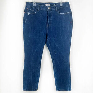 Warp + Weft  CDG Paris High Rise Straight Jeans Size 16 Button Fly Dark